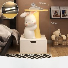 NRJY 맹구테이블 캐릭터 테이블 사이드 협탁 인테리어, 1cm, 협탁 1단 서랍 센서 라이트 포함