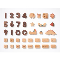 木製數字積木玩具套裝：兒童早教益智玩具，學習數字、時間概念，培養創造力, 1套