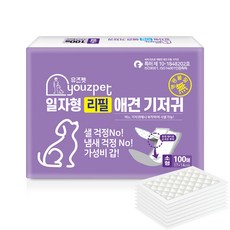 유즈펫 리필 일자형 강아지 속기저귀, 소형, 100개입, 1개