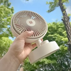 감성전자 무무 무선 저소음 BLDC 초미풍 탁상용 사무실 선풍기, GS-TF2424H, 코튼베이지