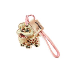 BORKUANA 에어태그와 호환되는 가죽 키체인 홀더 케이스 키링과 랜야드가 있는 귀여운 보호 커버 지갑 열쇠 가방 반려동물용 긁힘 방지 파인더 GPS 트래커 케이스(블, 라이온