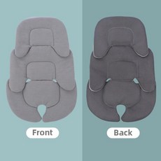 PANGDUBE 유모차 매트용 범용 시트 쿠션 유모차용 시트 하이체어 쿠션 양면 폴라 플리스 및 메쉬, [02] Grey