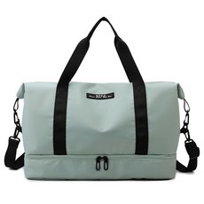 JA ACTIVE旅行包 韓版手提短途旅行行李包 大容量輕便乾濕分離運動健身包, 果綠色, 1個