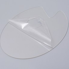 全店折扣 透明亞克力調色板丙烯顏料盤易洗水粉橢圓調色板小批量起訂, 調色板外貿（透明）40*28*3mm, 1個