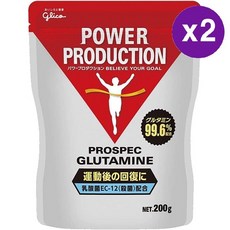 글리코 파워 프로덕션 프로스펙 글루타민 분말 Glico Power Production Prospec Glutamine, 200g, 2개