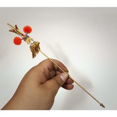 華誠 三尖槍 三尖二刃槍 神像法器 楊戩 二郎神 楊家將 法器 柳絲兵器, 1個