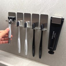 홈튜디오 3세대 녹슬지 않는 일체형 스텐칫솔걸이 4인, 패밀리세트, 1세트