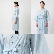 가르미르 베이직 멀티 손님 여름가운 ( 반팔 - 블루 ) 특가판매 국내제조