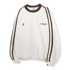 OCELOT [기모출시] A19 그래픽 배색 래글런 맨투맨 크림브라운 278596