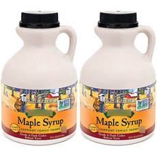 쿰스패밀리팜스 메이플 시럽 그레이드 A 다크 컬러 강한 맛, 2개, 473ml