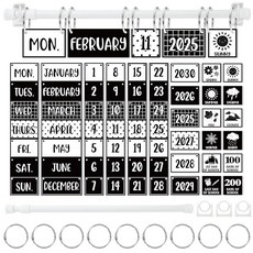 해외 JarThenaAMCS Candyland 플립 캘린더 게시판 세트 다채로운 캔디 카드 68장 및 조절 가능한 홀더 주간 차트 교실 개학 홈 오피스 DIY 장식 용품 미국매, 블랙 화이트.