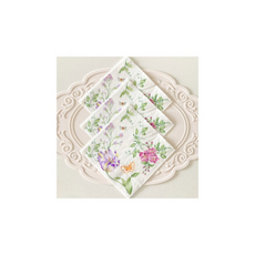 오릴리 파티 플라워 디자인 무형광 고급 종이 냅킨 보타닉 프레임, 1개, 1개, 기타