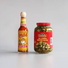 [젠미] 촐룰라 핫소스 & 라코스테냐 할리피뇨 세트 - 나쵸 멕시칸 디핑 테이블 핫 소스 타코 브리또 피자, 1개, 150ml