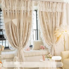 이중커튼 로맨틱 레이스 디자인 100 암막커튼