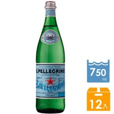 S.Pellegrino 聖沛黎洛 氣泡水 750ML 玻璃瓶, 1個, 12入/箱