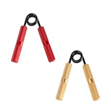 트윈브로 컬러 메탈그립 무지개 악력기 (2개set), 레드90kg 골드114kg set