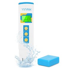 YINMIK 디지털 용존산소 측정기 수족관 폐수 처리용 산소 양식장용 스마트 9.84ft DO 프로브 케이블 포함 2188487, Water TDS Meter