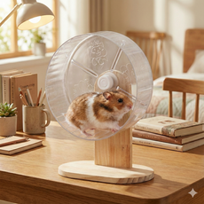 지피코 원목 다람쥐 햄스터 피그미 쳇바퀴 21cm, 1개, 투명