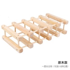 DIY 지효와인랙 우드 가능 4개에 원목 와인홀더 술 가정용 2병 보관함 원목색, 1개, F. 와인 10병 수납