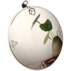 特價精品 八卦鏡鎮宅擋煞純銅凹面鏡凸鏡 招財風水銅鏡 辟邪鏡大號, 銀色 直徑5釐米 1個, 1個