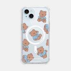 자력2배 맥세이프케이스 곰찌 스케치 블루