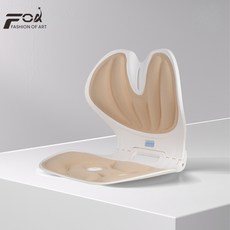 FOA 인체공학 쿠션 일체형 사무실의자 허리보호 자세보정 의자, 옐로우