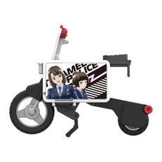 SO-TA 도쿄경찰서 접이식 전기차 모형 오토바이 조립 가챠, 전체 길이 약 10.5cm, 블랙 (컬러 박스)