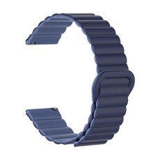 샤오미 레드미워치5 라이트 액티브 S4스포츠 어메이즈핏6&5 호환 22mm 실리콘 마그네틱 엠보싱 스트랩, 네이비(라이트블루), 1개