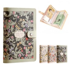 루베이 무샤 스타일 현금 바인더 저축 다이어리 대용량 수납 방수 측면 오픈 가계부/재테크/저금통, 녹색, 1개