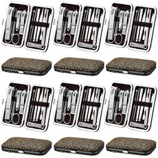 Geosar 12세트 매니큐어 세트 손톱깎이 페디큐어 키트 스테인리스 스틸 전문 그루밍 네일 케어 도구 케어용 고급스러운 여행 케이스 포함(12 in 1 골든 드래곤 패턴)