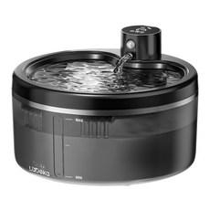 LABEKA 무선 고양이정수기 3.5리터 모션 센서 및 저소음 펌프 탑재 3가지 작동 모드-둥근, 1세트, 반투명 검정색, CP0021-3