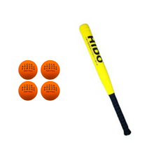 【GO 2 運動】棒球訓練樂樂棒球優惠組 HIDO協會指定比賽用球 打擊組 兒童軟式棒球, HIDO 1 球棒 + 4 棒球, 1個, HIDO 1 球棒 + 4 棒球