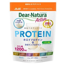 Dear Natura 디어내츄라 웨이프로틴+카제인프로틴 구연산1200mg 레몬맛 253g [트레이닝 헬스 단백질 보충제], 1개
