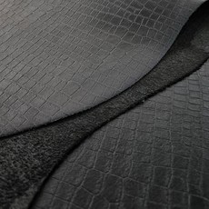 SycaMOre 鱷魚紋牛皮 手作皮革材料, 黑色