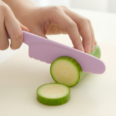 마요미 어린이 유아 요리 칼 플라스틱 칼 아기 수업용 칼, 1개, 핑크