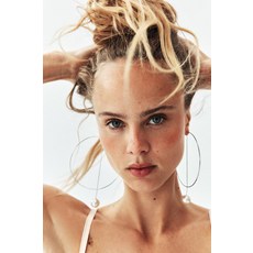 ZARA 맥시 펄 후프 이어링 - 실버 4548/060/808