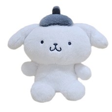 산리오 모노톤 폼폼푸린 애착 중형 인형, 1개, 그레이, 24cm 1개, 그레이, 24cm