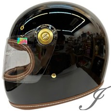 EVO 891 鏡面黑 經典車縫復古樂高全罩安全帽 樂高帽 復古帽, L：57cm-58cm