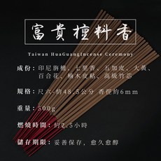 【華光香堂】貢香 漢方養生香 惠安芽莊沉香 富貴清檀香 立香 尺六香 沉香 檀香 祈福 拜拜 禮佛貢香 廟宇立香, 1個, 富貴檀料香-貢香｜尺六
