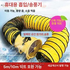 선박용 공장 휴대용 송풍기 터널관 전기용접 이동축류 배풍관, SHT-4.0A 팬 400mm, 1개