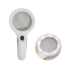 관찰용품 손잡이 8 LED 후레쉬 돋보기 1p 확대렌즈 skp*16455Ku