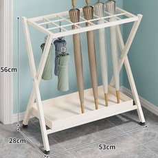 瀝水傘架 雨傘收納架 傘架傘桶 雨傘桶 集水盤 商用進門瀝水傘桶, 18孔10鉤【白色】, 1個