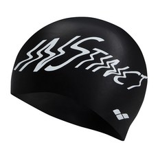 아레나 지그재그 실리콘 수모 A3AC1AC10-BLK, BLACK, 1개