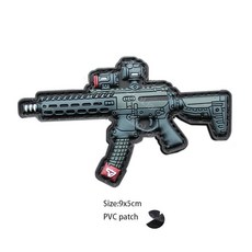 臺灣發貨- 新品魔術貼補丁Q版武器貼章魔術貼膠章橡膠徽章 3D PVC 滴塑工藝超多細節徽章士氣包貼, PVC patch  4