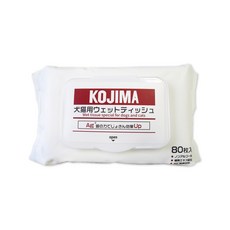 日本KOJIMA寵物專用Ag銀離子蘆薈植萃保濕消臭濕紙巾80入/袋, 1個