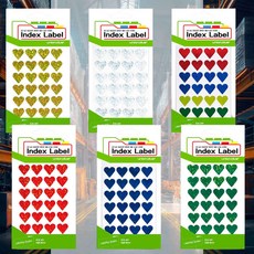 하트스티커 홀로그램 7매입 소품정리 분류용라벨 꾸미기스티커 자료정리 교육용 포장스티커, H01/UL23284B