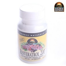 SOURCE NATURALS 白藜蘆醇 200 粒膠囊, 1罐, 30顆