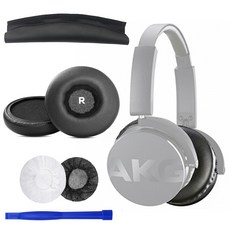호환 AKG Y50 Y55DJ Y50BT 이어패드 헤드셋 커버 리뉴얼 4종 셋트, 블랙4종셋트, 1개