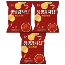 생생감자칩 핫칠리맛, 3개, 55g