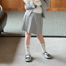 女童毛線百褶裙 90-150cm 學院風針織半身裙 寶寶洋氣半裙